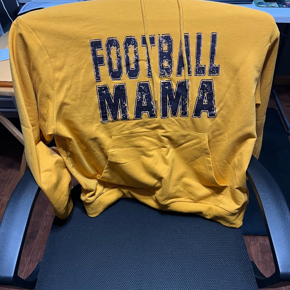 Yellow 'Football Mama' Hoodie